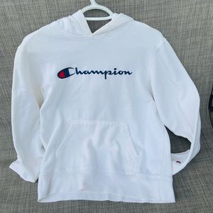 White champion hoodie